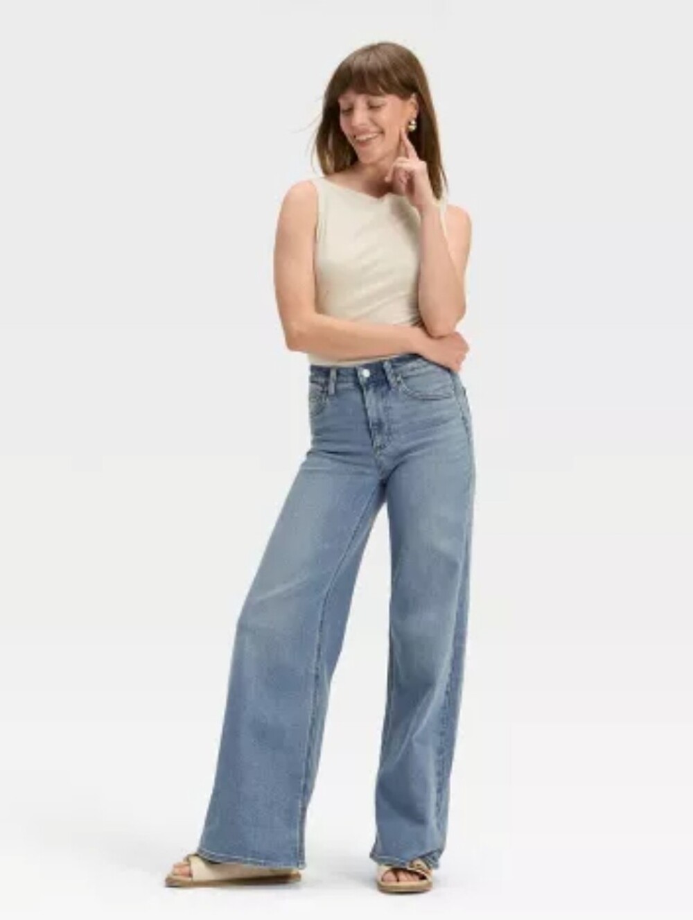 Universal Thread High-Rise Everyday Wide Leg High-Rise Slim Hip and Thigh 10 - Picture 3 of 7